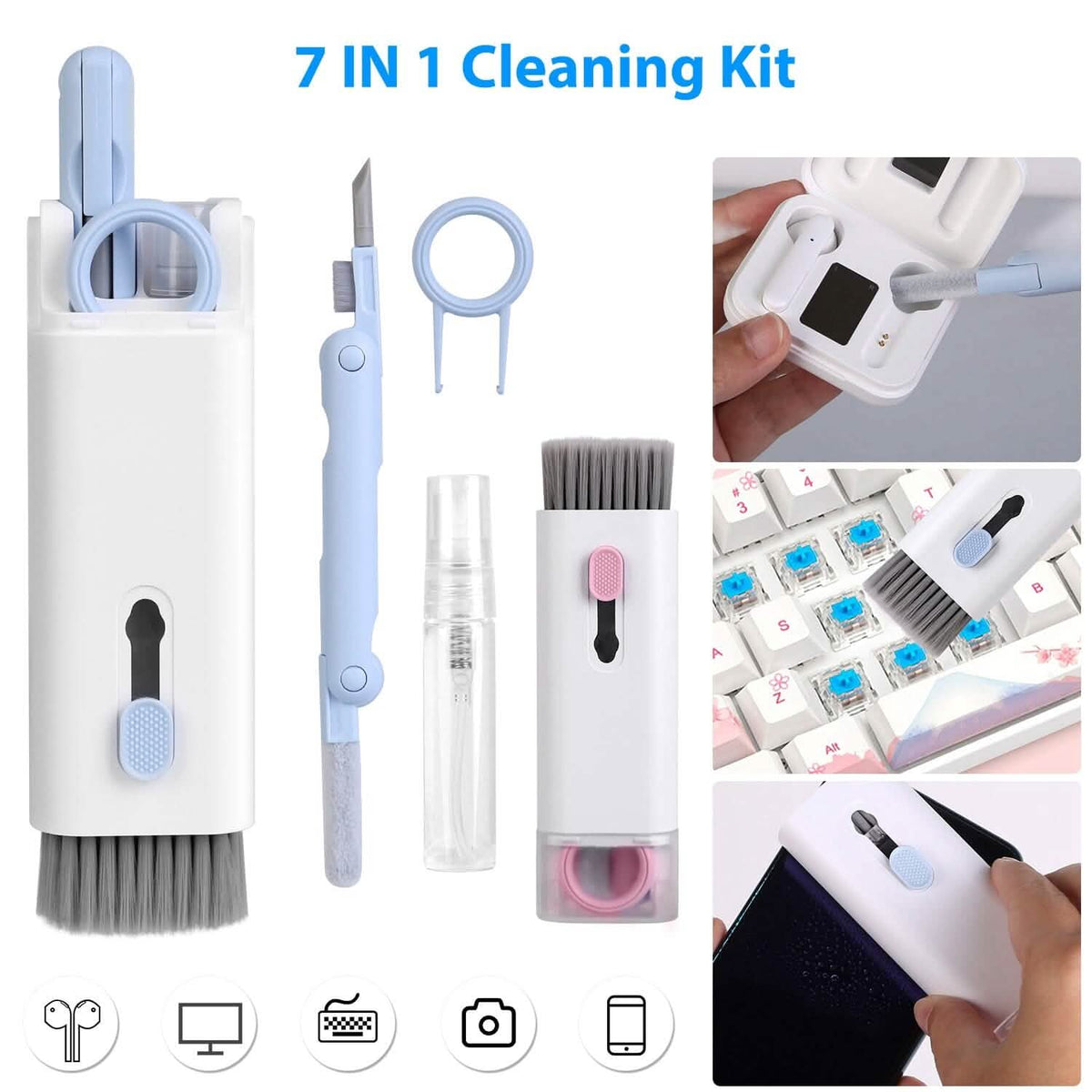 7-in-1 Laptop Keyboard Dust Cleaner Brush