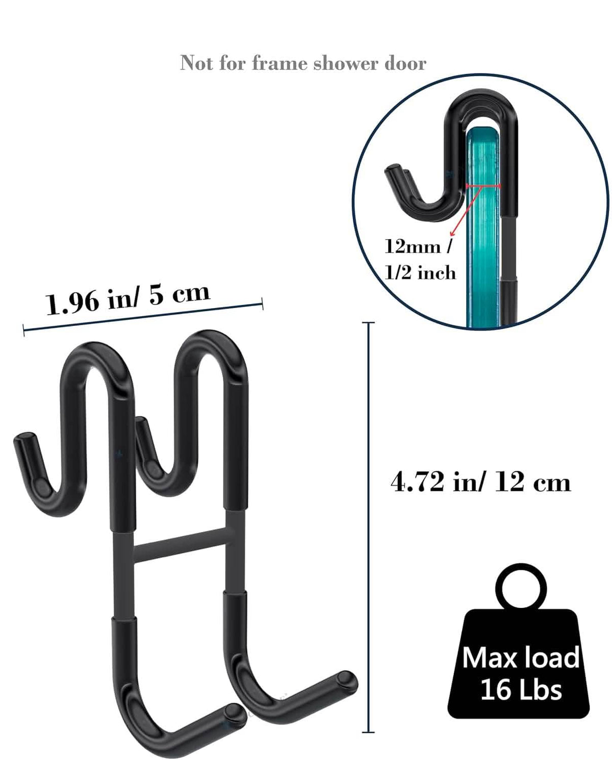 Rust-Resistant Door Mount Shower Hook – Strong Multifunctional Hanging Hook