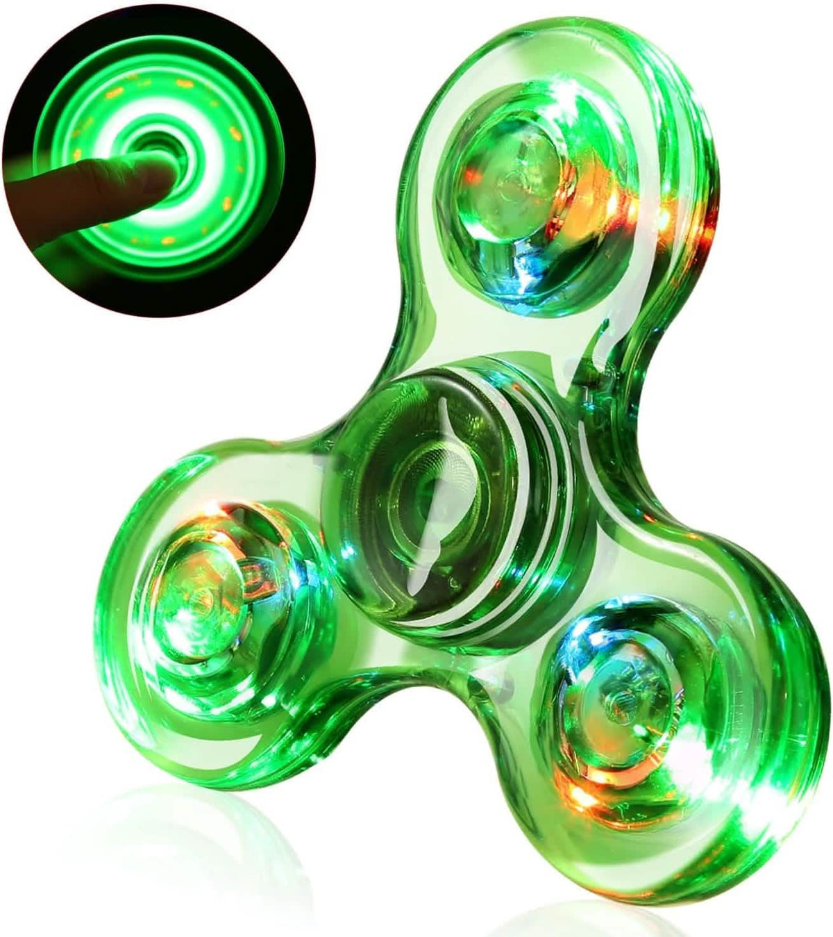 3-Pack: LED Fidget Spinner – Light Up Spin and Glow in the Dark Sensory Toy