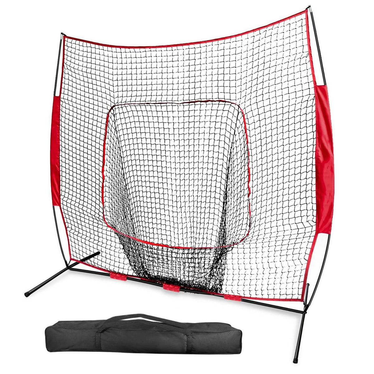 7x7ft Training Net with Bow Frame Carrying Bag for Solo Team Training
