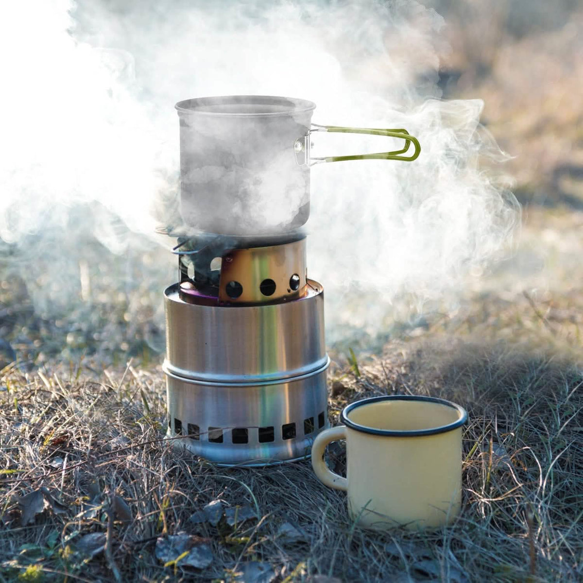 8-Piece: Camping Cooking Ware Set