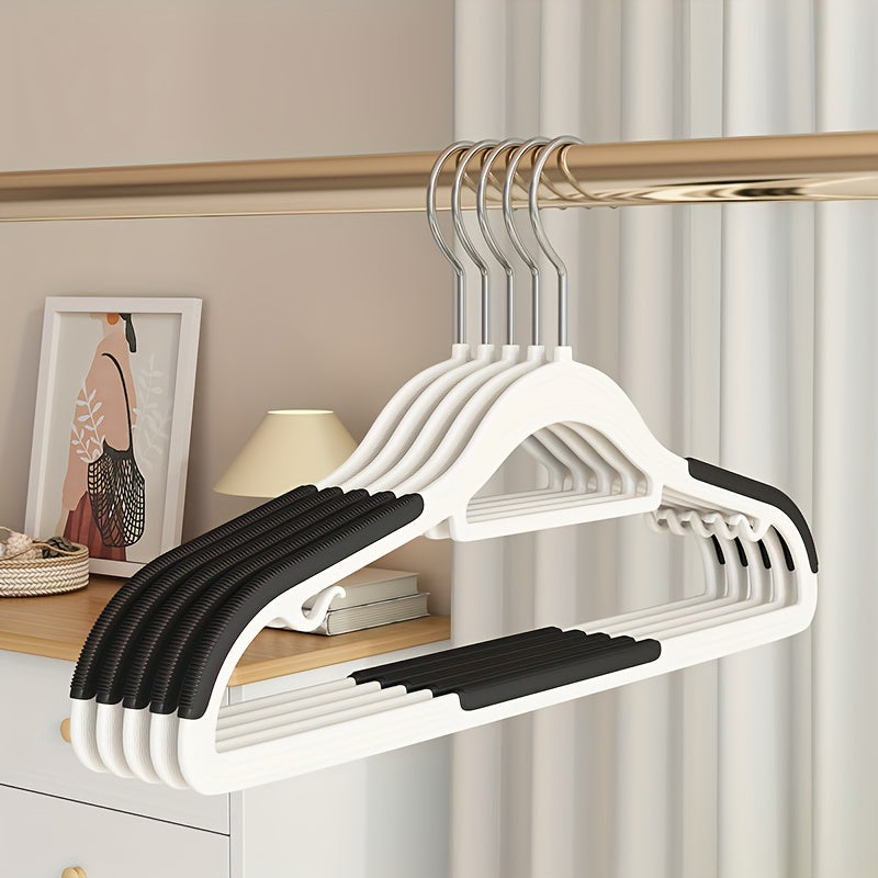 10-Pack: Heavy-Duty Plastic Anti-Skid Clothes Hangers
