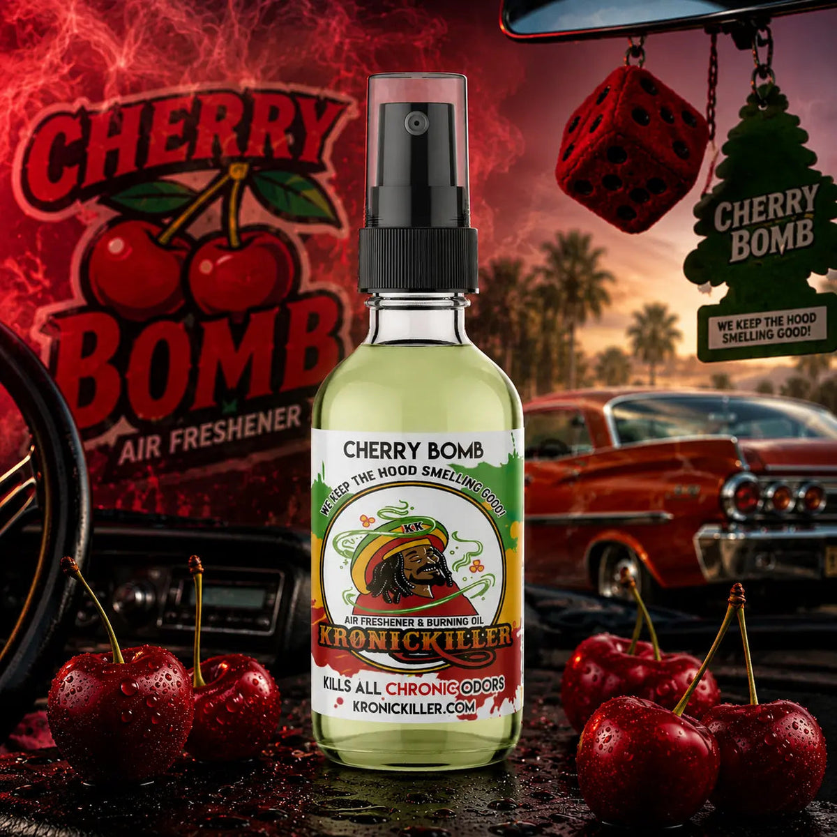 Kronickiller Cherry Bomb Air Freshener & Burning Oil