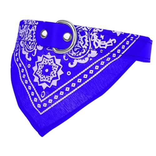 Adjustable Bandana Leather Pet Collar