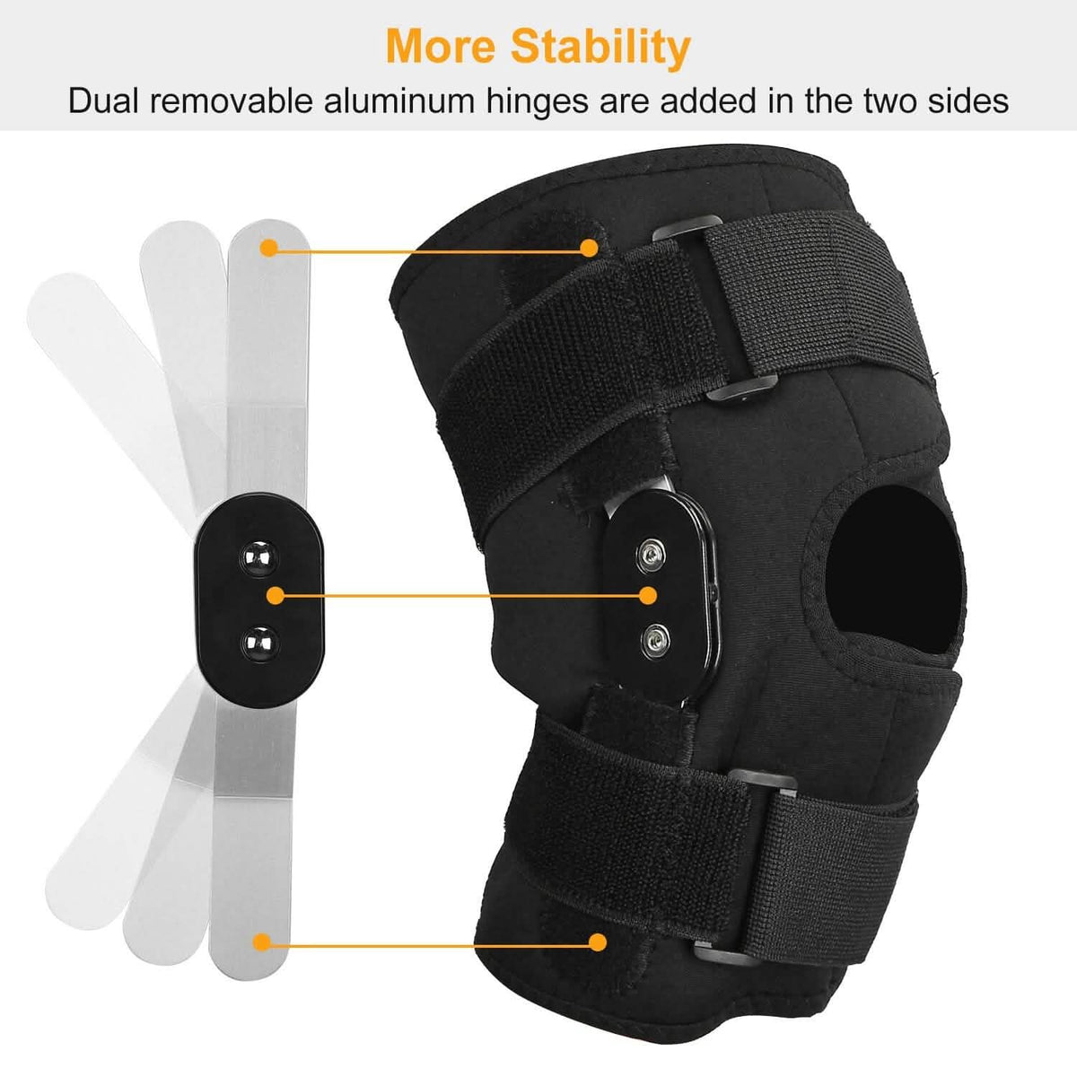 Adjustable Open Patella Compression Knee Brace