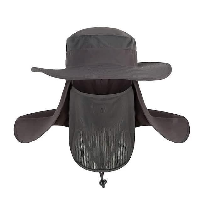 Adult Wide Brim Sun Hat with Neck Face Flap Cover
