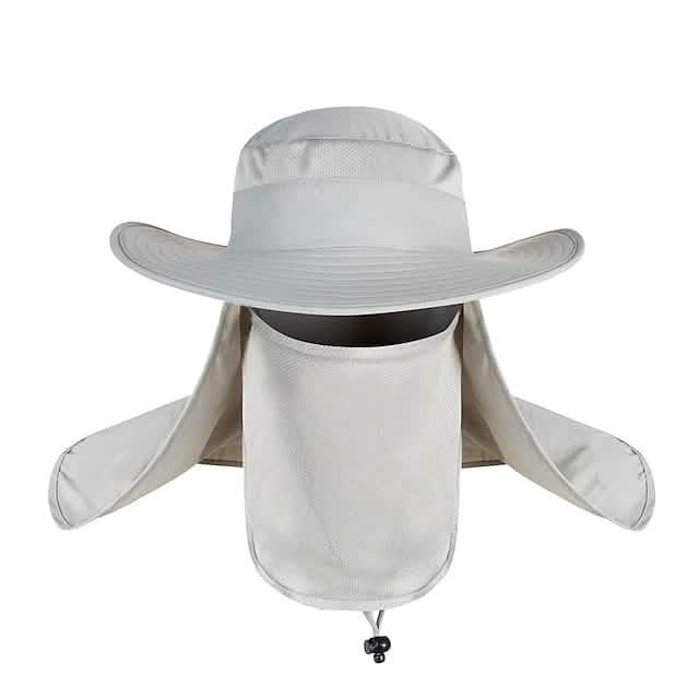 Adult Wide Brim Sun Hat with Neck Face Flap Cover