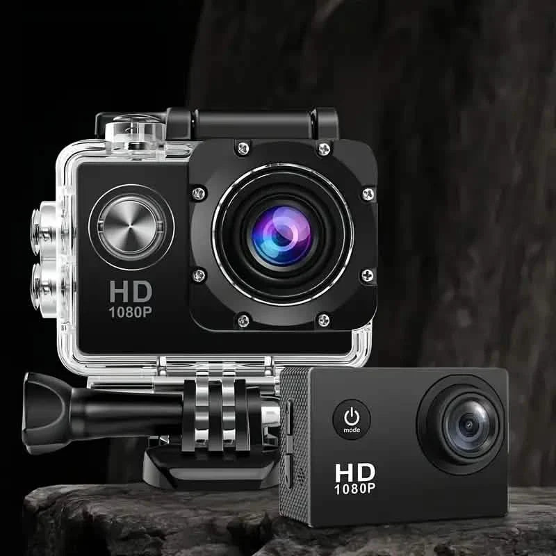 Ultra HD 1080P Action Camera – 140° Wide Angle, Fisheye Lens, LCD Display