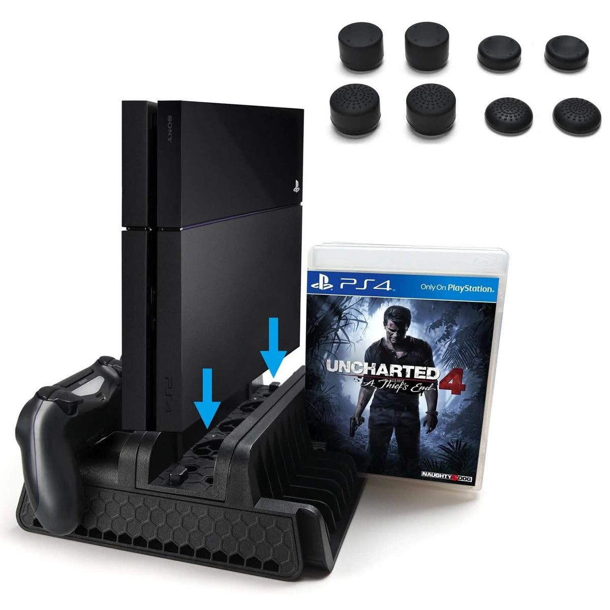 Agptek PS4 Vertical Stand with Cooling Fan
