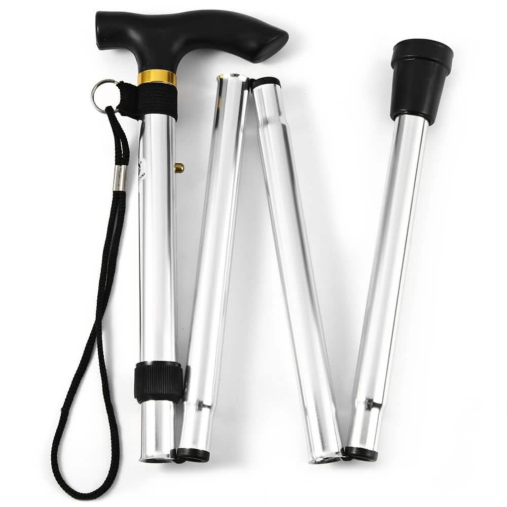 Portable Aluminum Folding Walking Travel Stick Cane