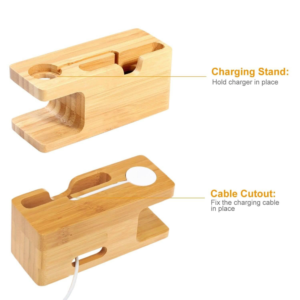 Bamboo Wood Charging Stand for Apple Watch