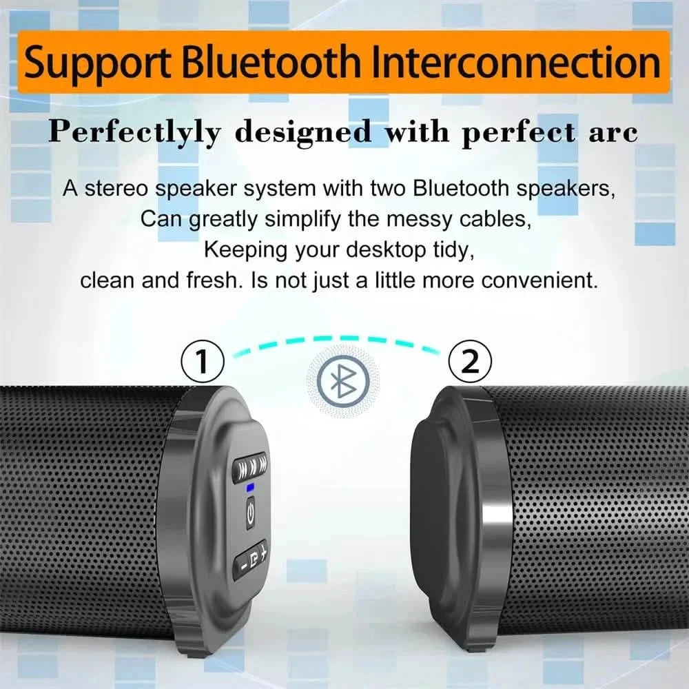 4D Surround Stereo Speakers – Wireless & USB, High-Fidelity Subwoofer, Party & Home Theater, Plug-and-Play