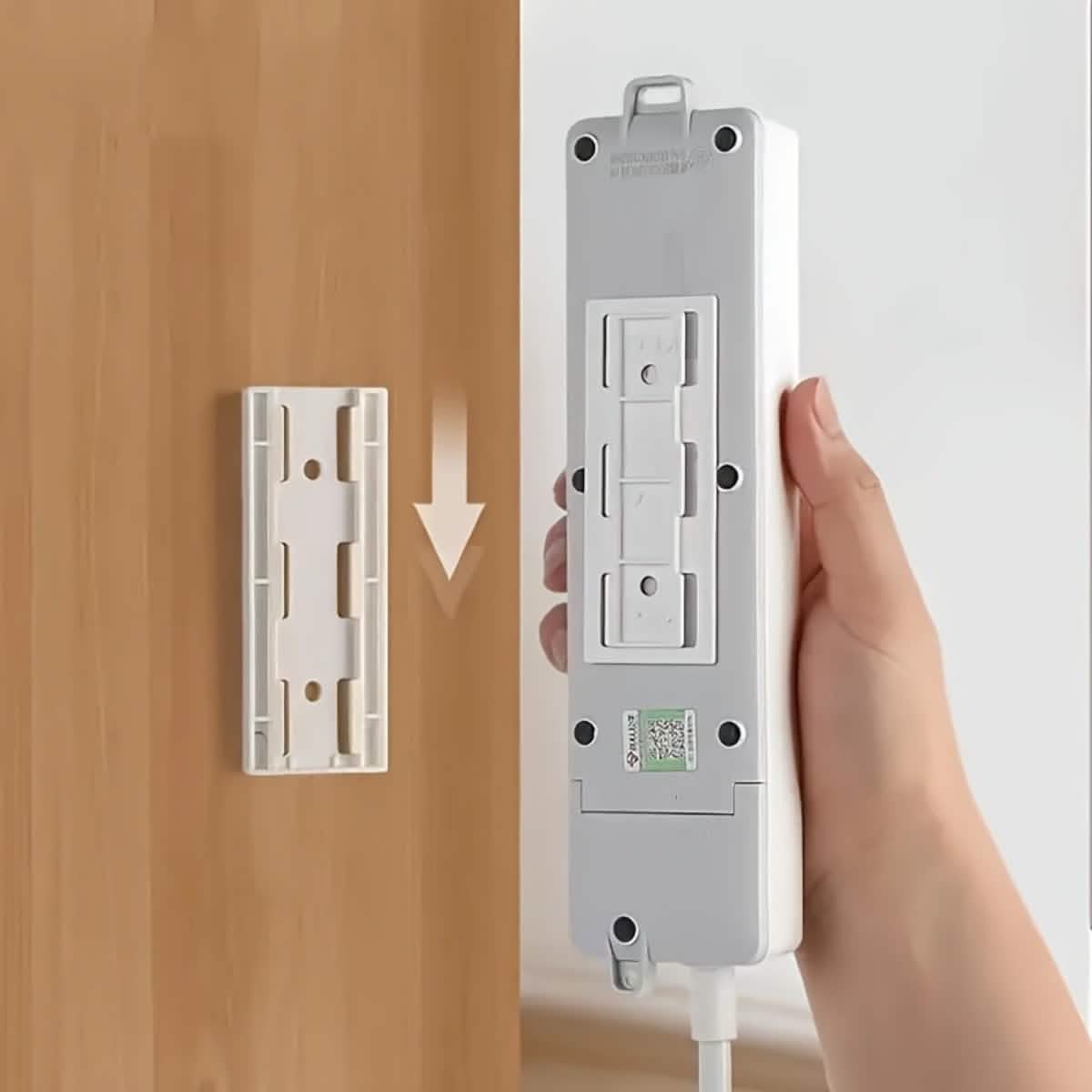 2-Pack Removable Wall Decals – Space-Saving Organizer for Surge Protectors