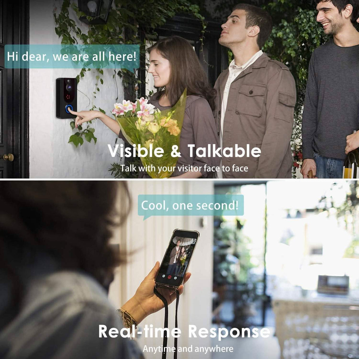 Bextgoo Wireless Doorbell Camera 1080P with Chime