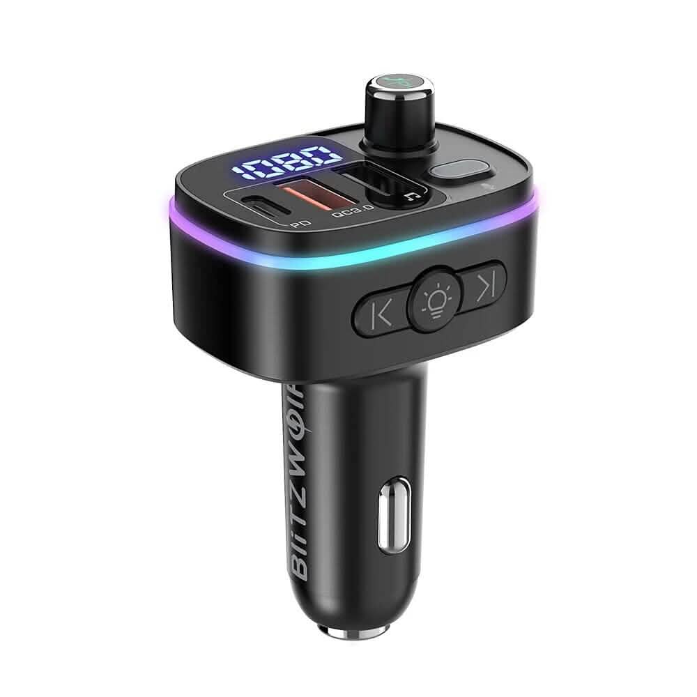 Bluetooth V5.0 FM Transmitter USB Car Charger