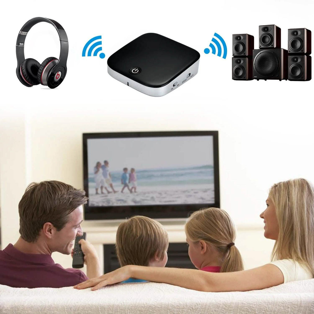 Bluetooth Wireless Audio Transmitter Receiver Adapter Optical Toslink