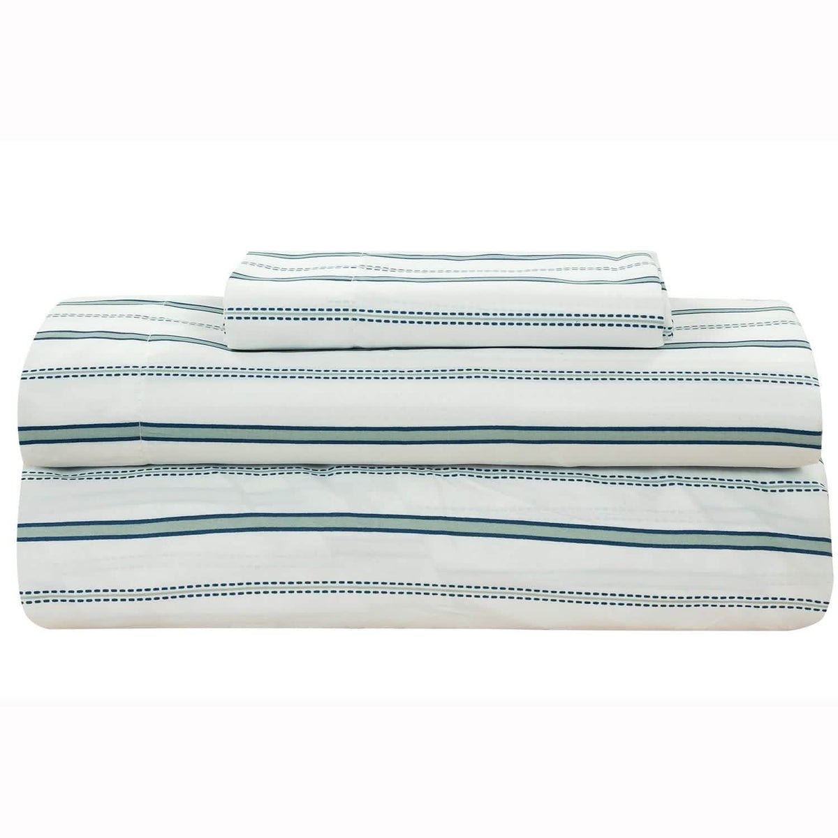 Brooklyn Flat Rugby Stripe Bed-in-a-Bag Set