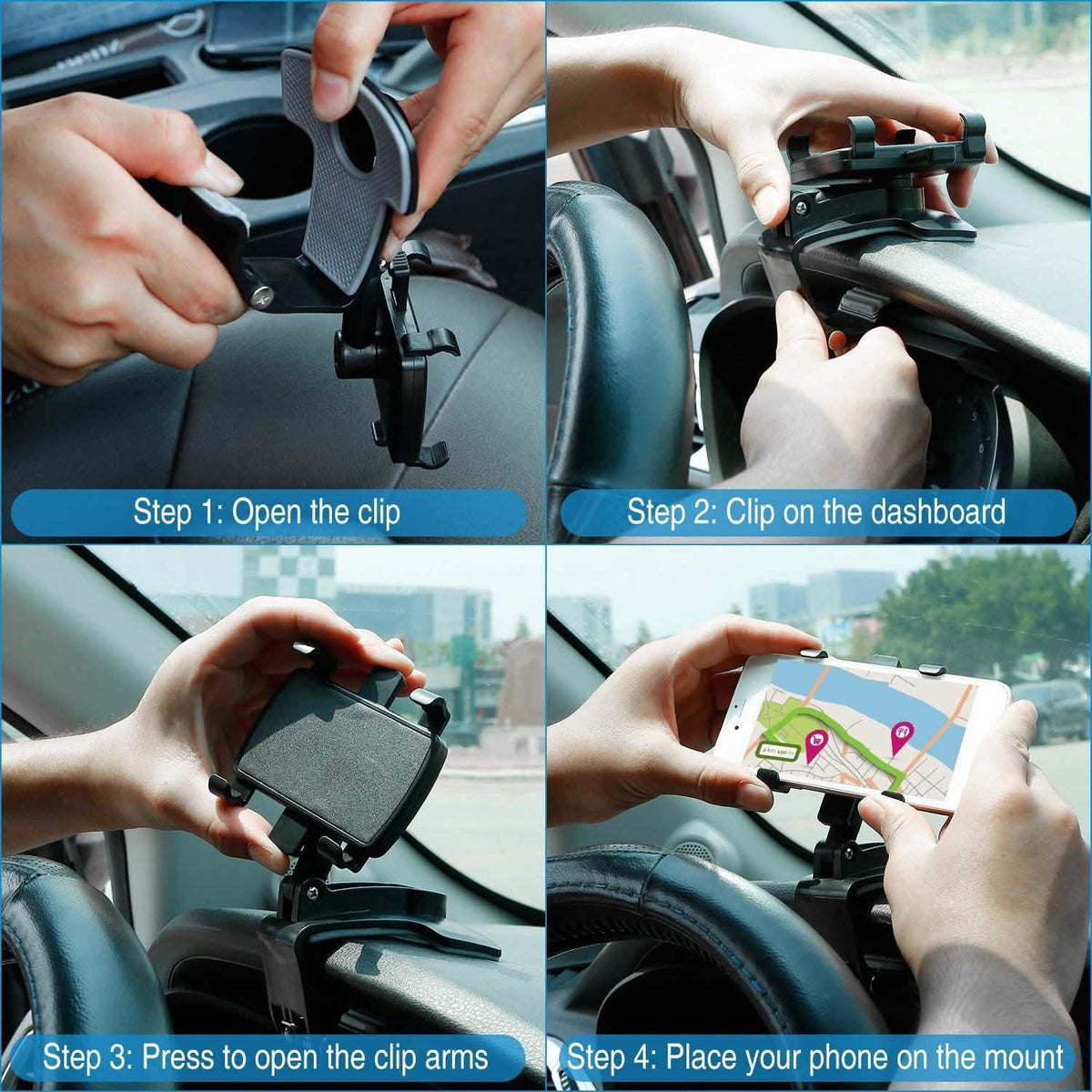 Car Non-slip 360°Rotation Dashboard Phone Holder