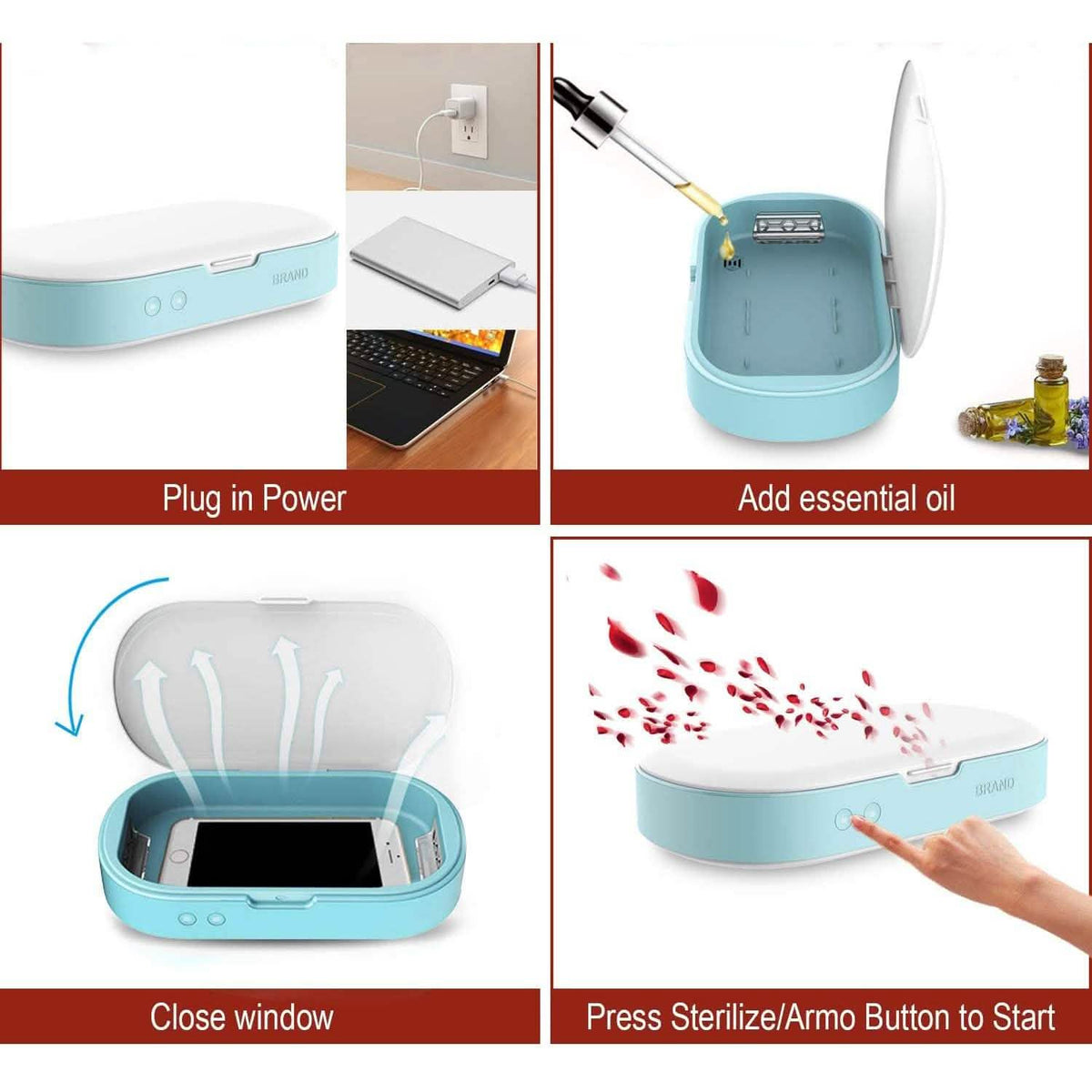 Cell Phone Sterilize Cleaner with Aromatherapy Function