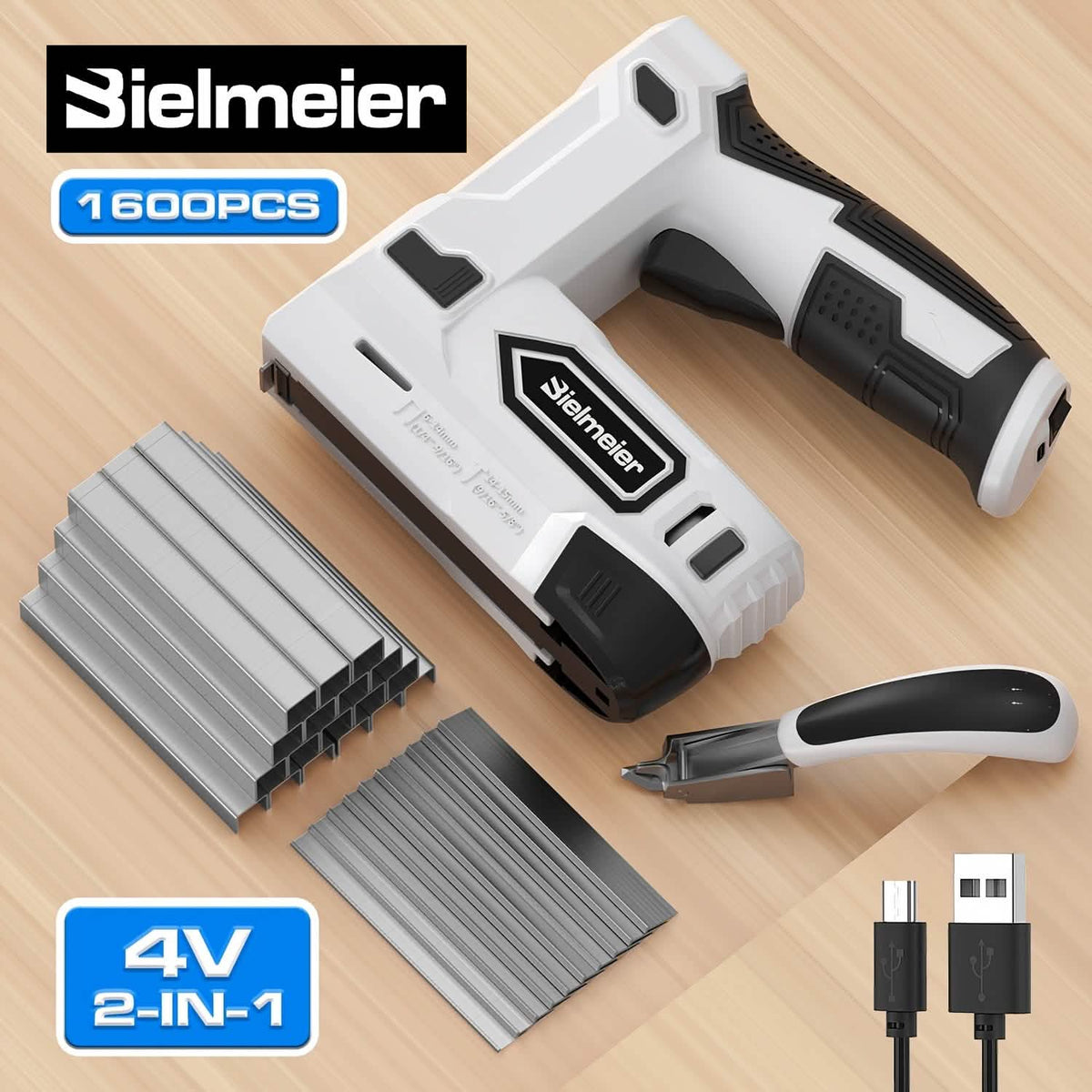 Bielmeier 20V Cordless 2-in-1 Stapler & Brad Nailer