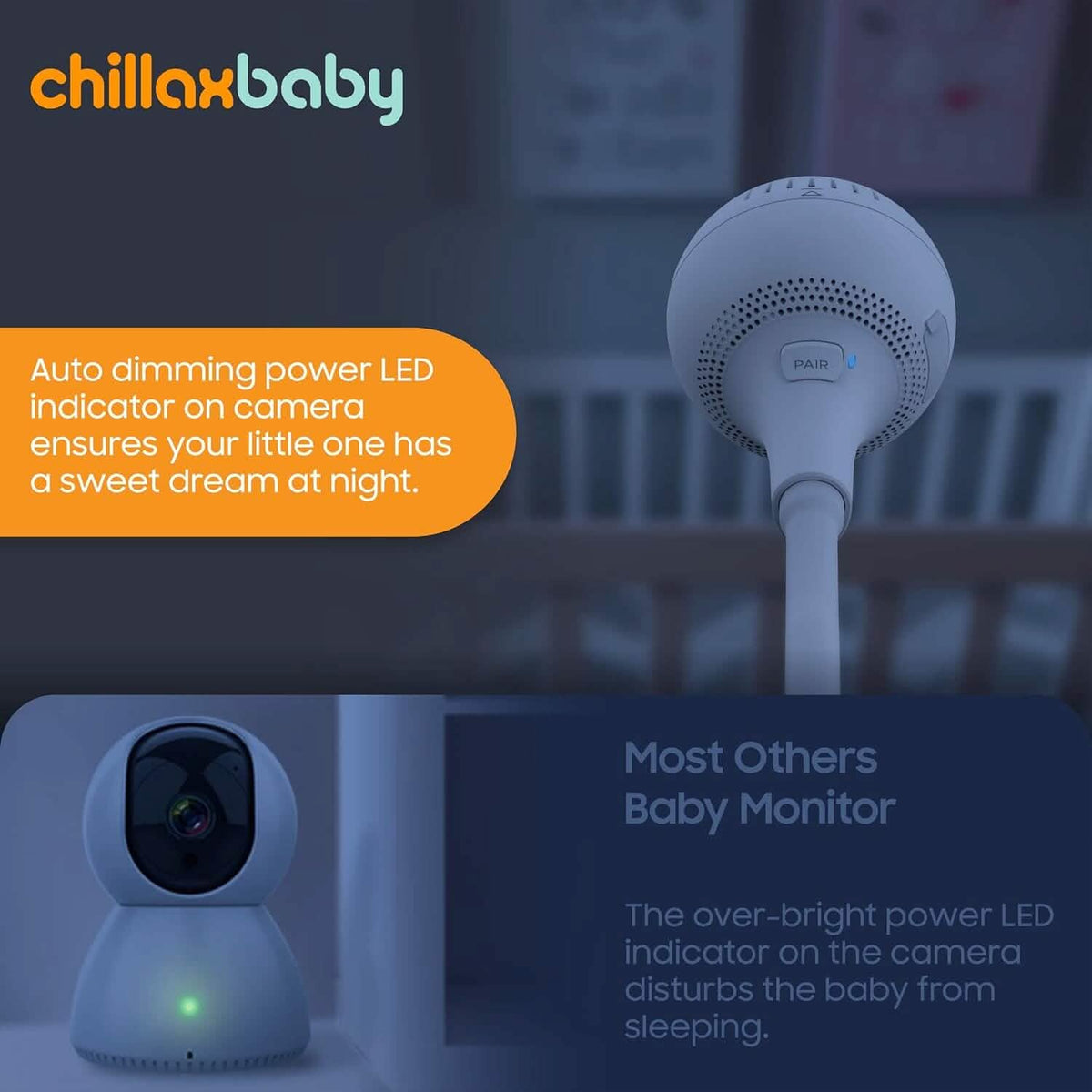 Chillax Giraffe Pro 1080p Camera and 4.3” Video Smart Baby Monitor (Refurbished)