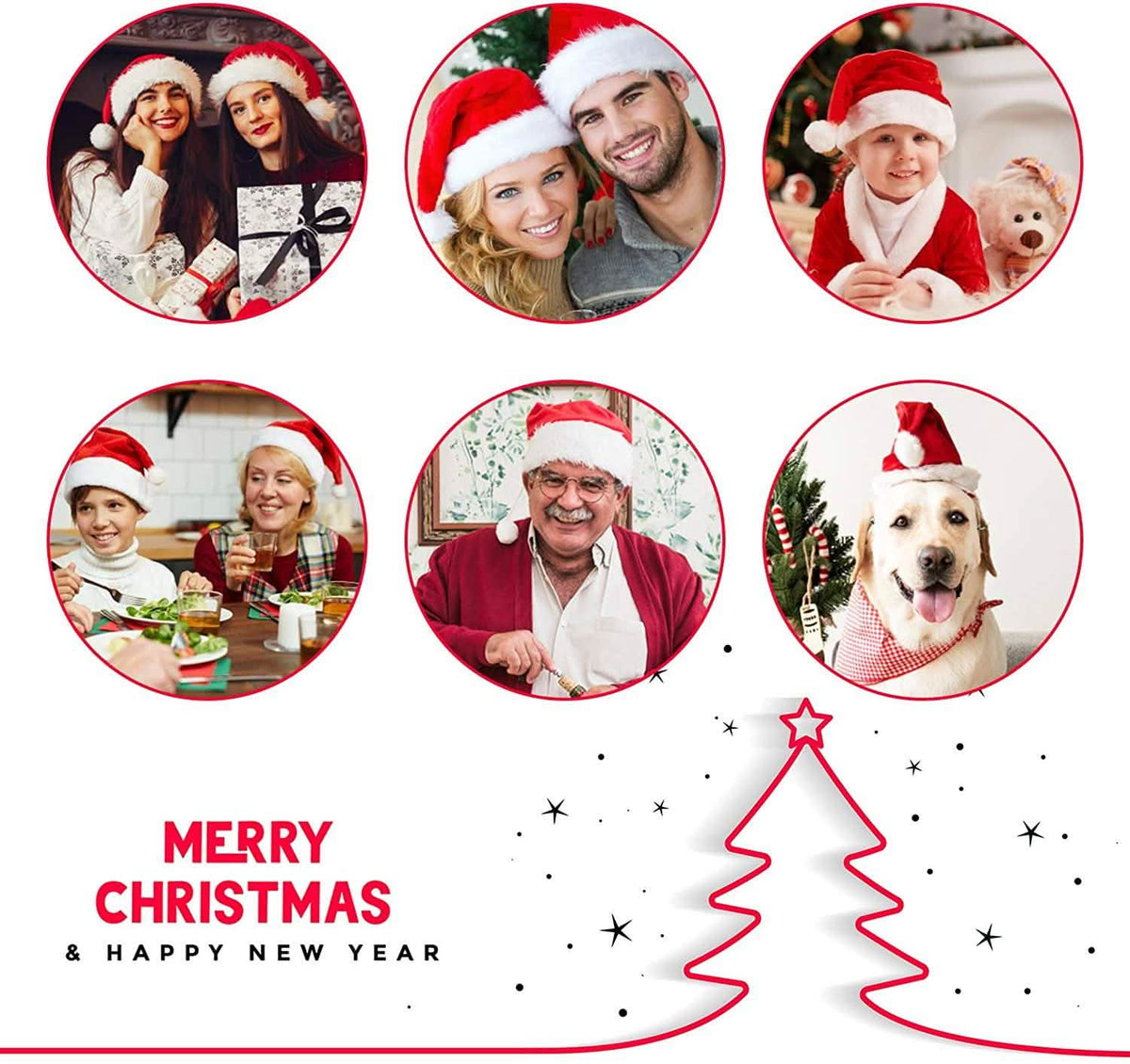 Comfort Christmas Hats Extra Thick Classic Fur