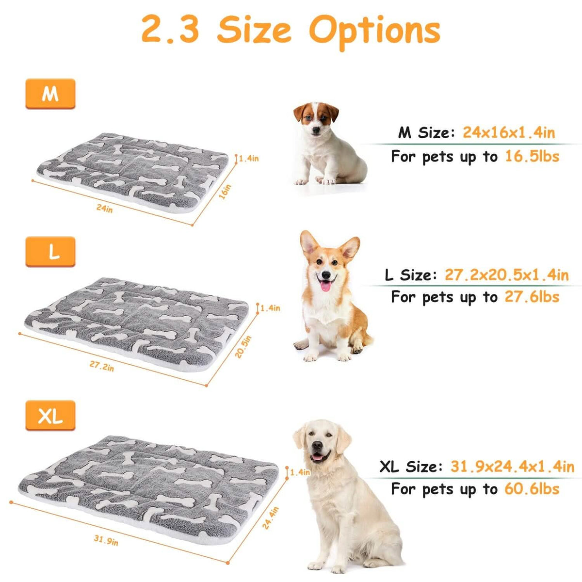 Comfortable Flannel Dog Bed Mat