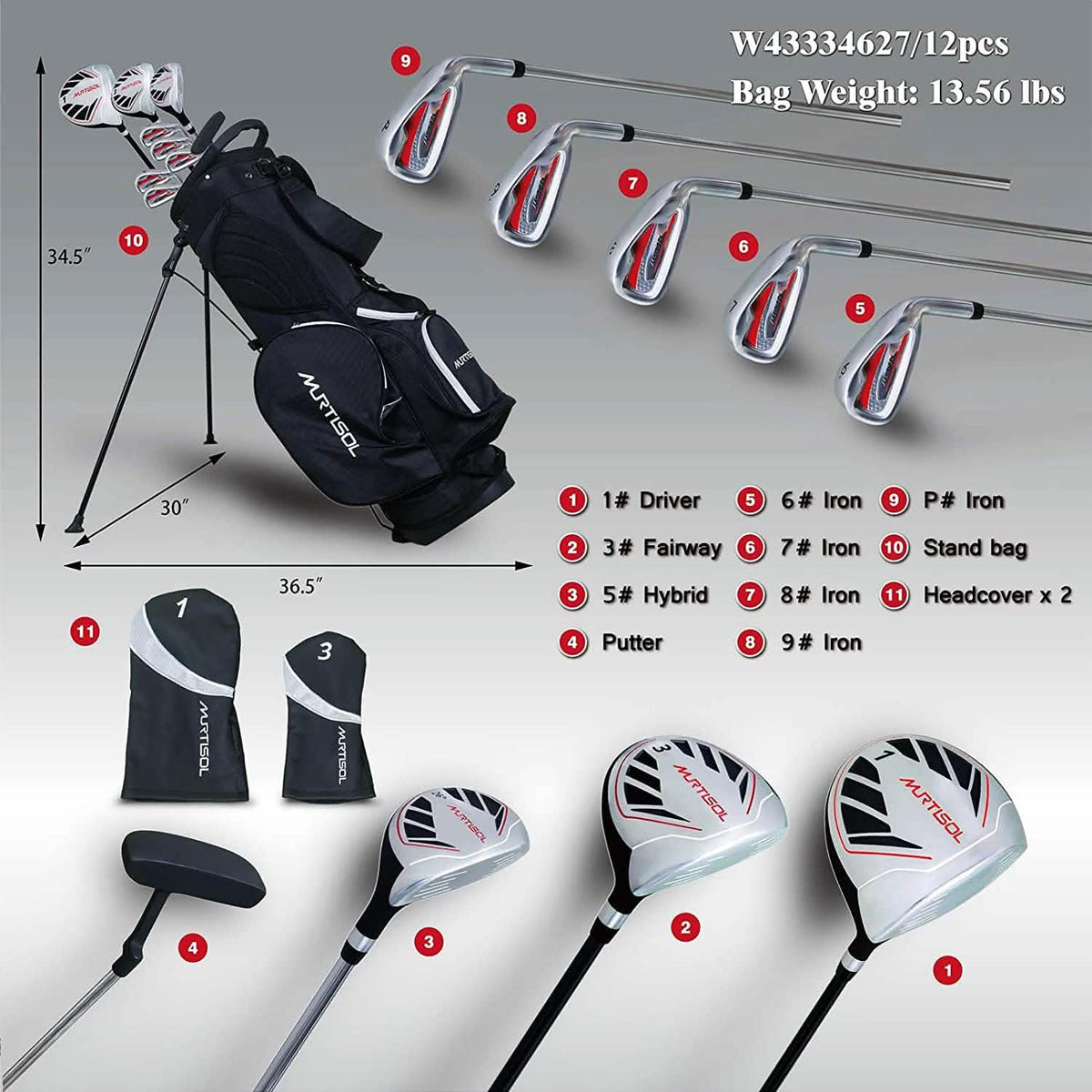 Complete Men's Golf Club Package Sets