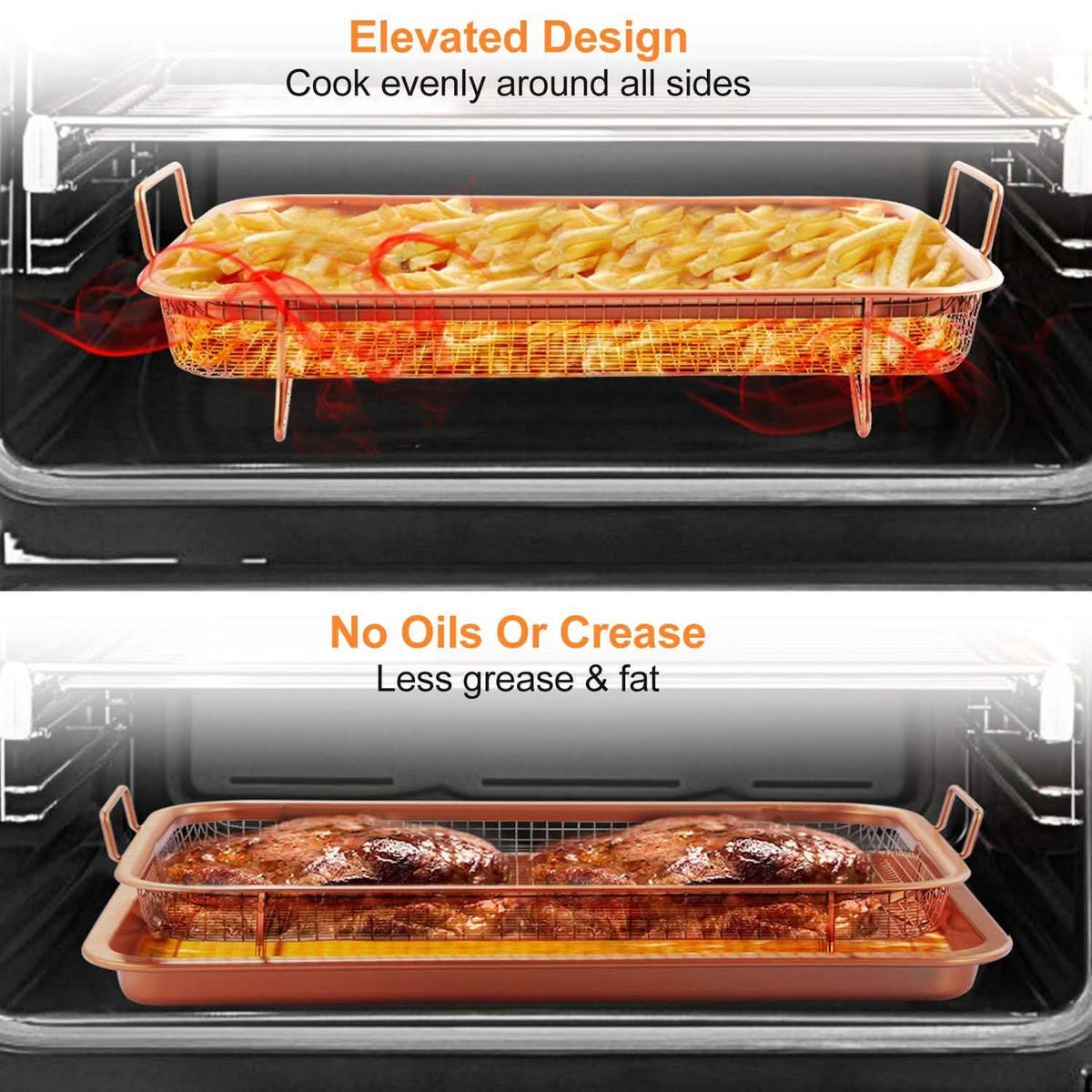 Crispy Tray Set Non Stick Grill Basket