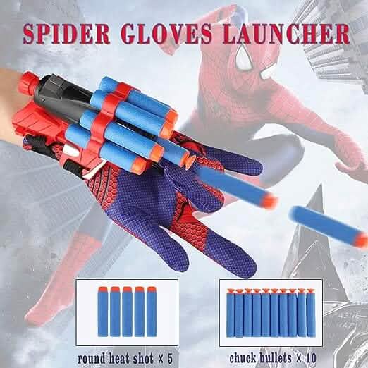 Dart Spider Gloves Web Shooter Toy Set