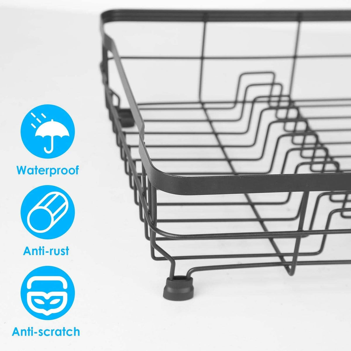 Dish Drying Rack Drain Board Utensil Holder Organizer