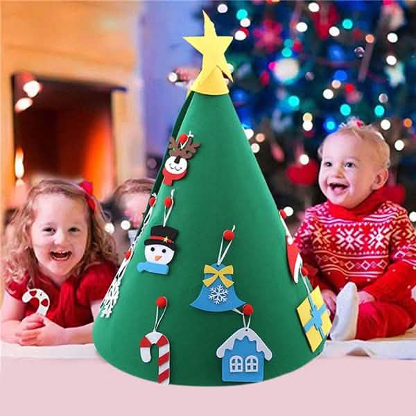 DIY 3D Felt Christmas Tree Upgraded Toddler Christmas Tree