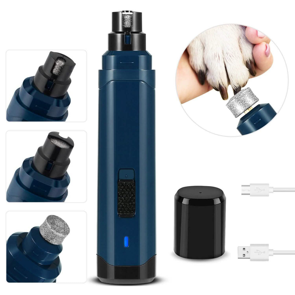 Dog Nail Grinder 2 Speeds Quiet USB Rechargeable