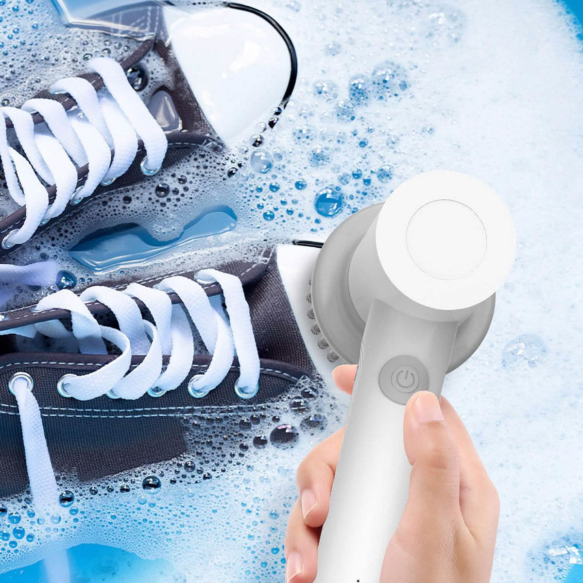 Electric Handheld Spin Scrubber Cordless Cleaning Brush with 2 Rotating Speeds