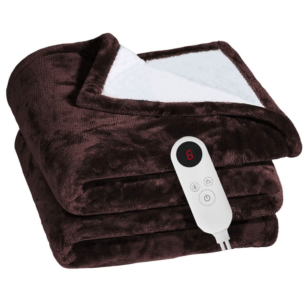 Electric Heated Flannel Throw Blanket