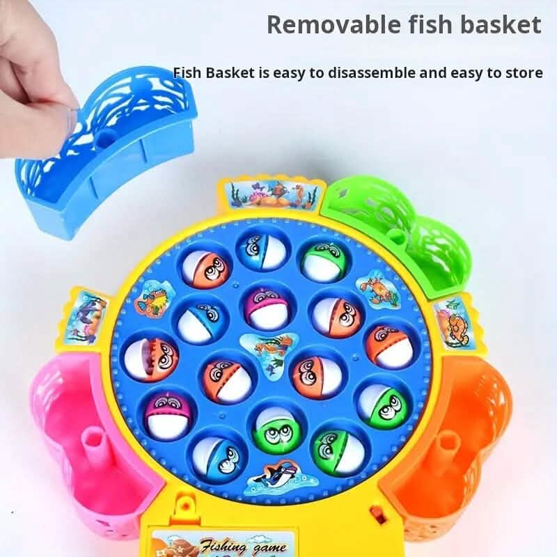 Electric Music Spinning Fishing Disc Toy Set