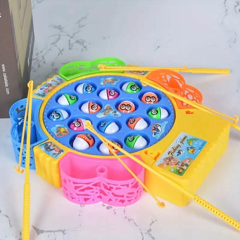 Electric Music Spinning Fishing Disc Toy Set