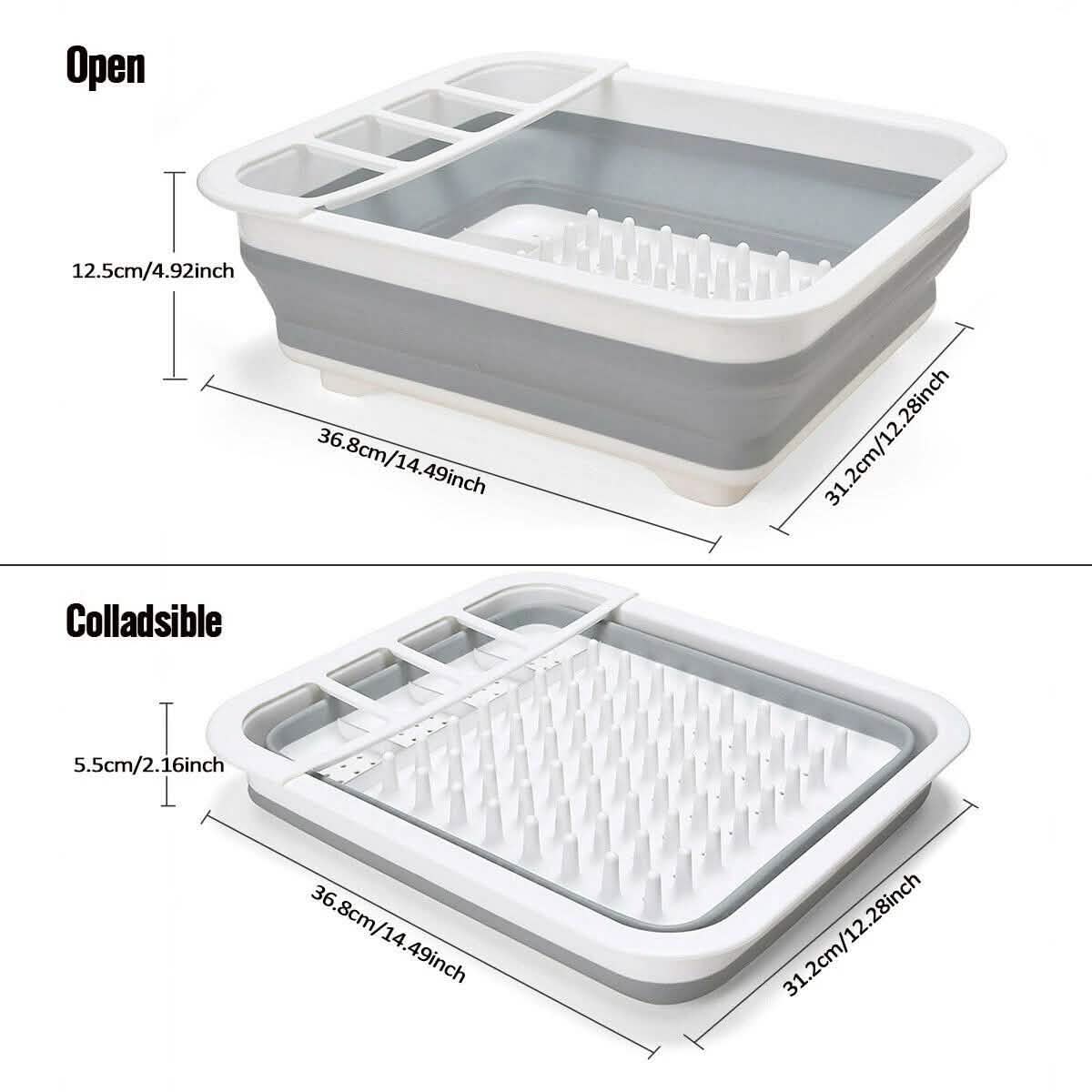 Extra Large Dish Drying Rack with Utensil Holder