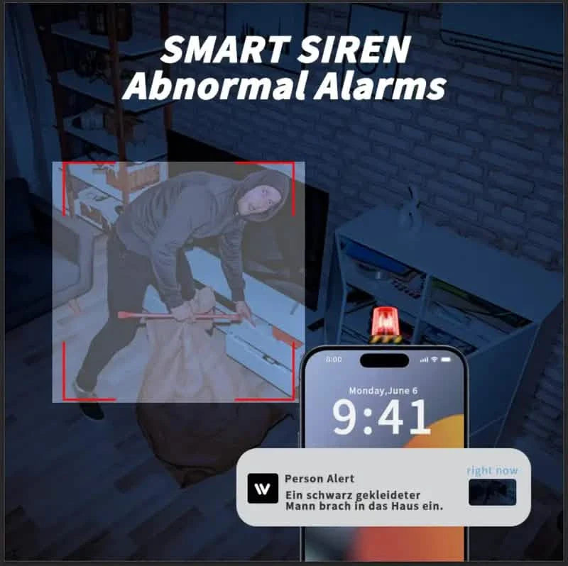 3MP Smart Home Security Camera – Night Vision, Two-Way Audio, Motion Detection, Alexa Compatible