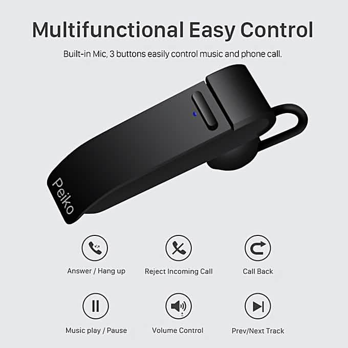 PEIKO World Language Translator Single Earbud – Real-Time Voice Translation