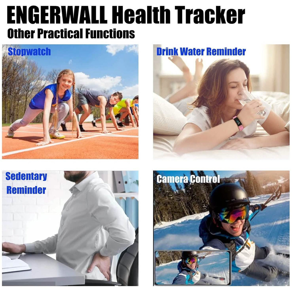 Fitness Tracker with Step Counter Calories Stopwatch