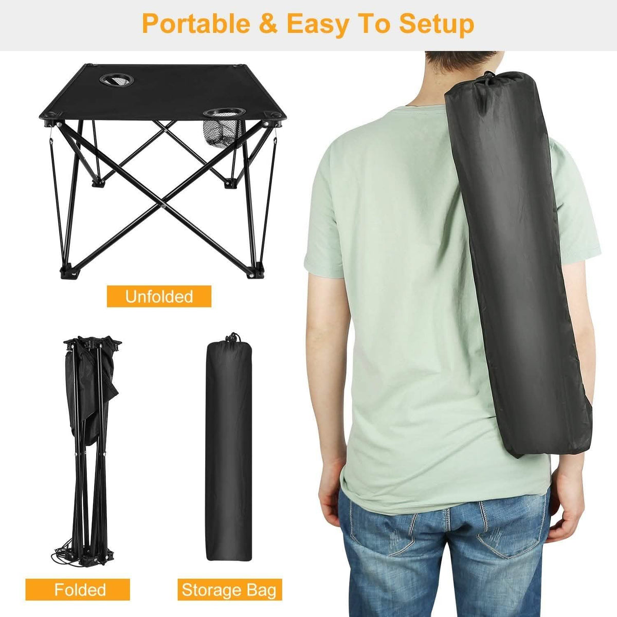 Foldable Camping Table Portable Travel Desk