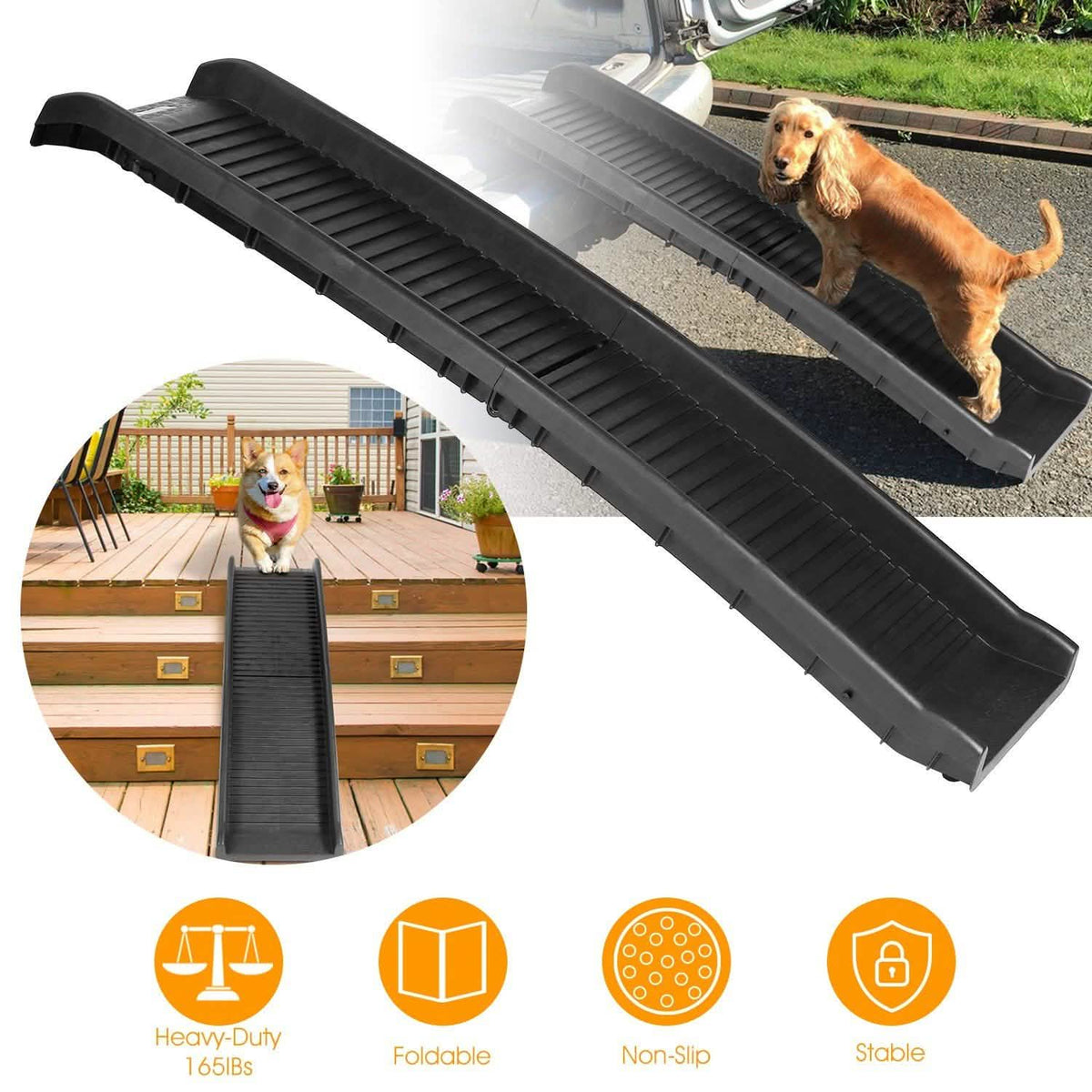 Foldable Pet Ramp Non Slip Ladder