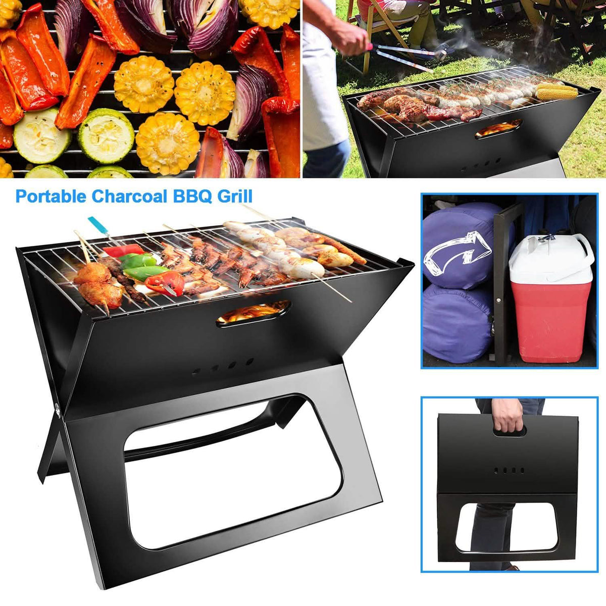 Foldable Portable BBQ Barbecue Grill