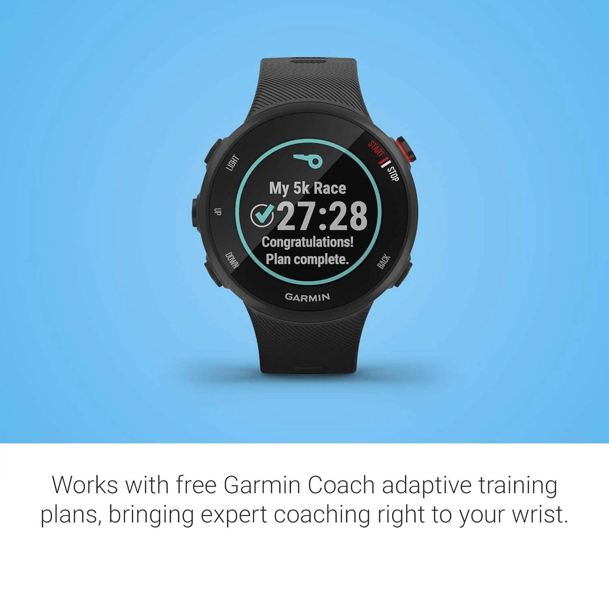 Garmin Forerunner 45S, 39mm Easy-to-use GPS Running Watch with Coach Free Training Plan Support  (Refurbished)