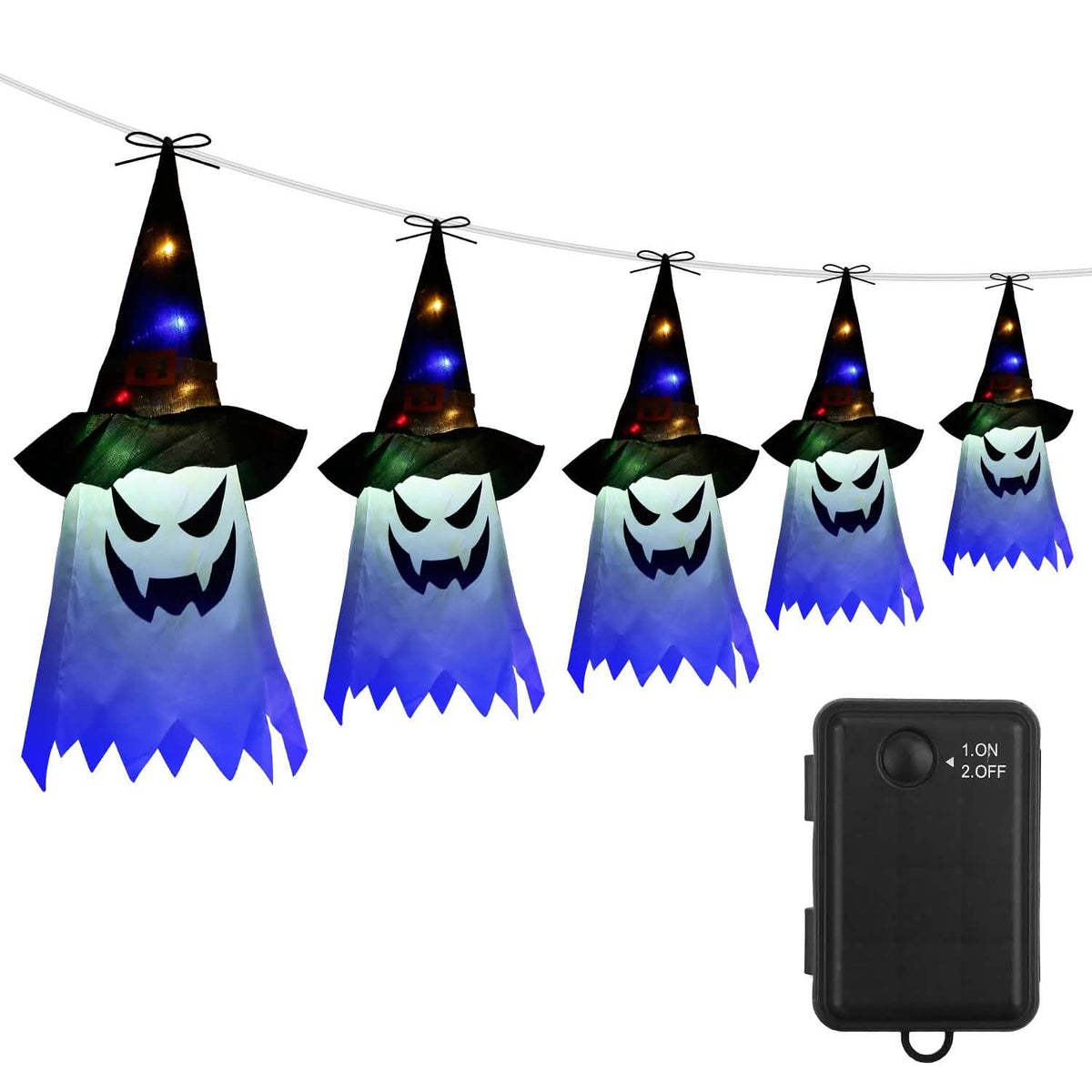 Halloween Ghost Witch Hat Hanging Light Lantern