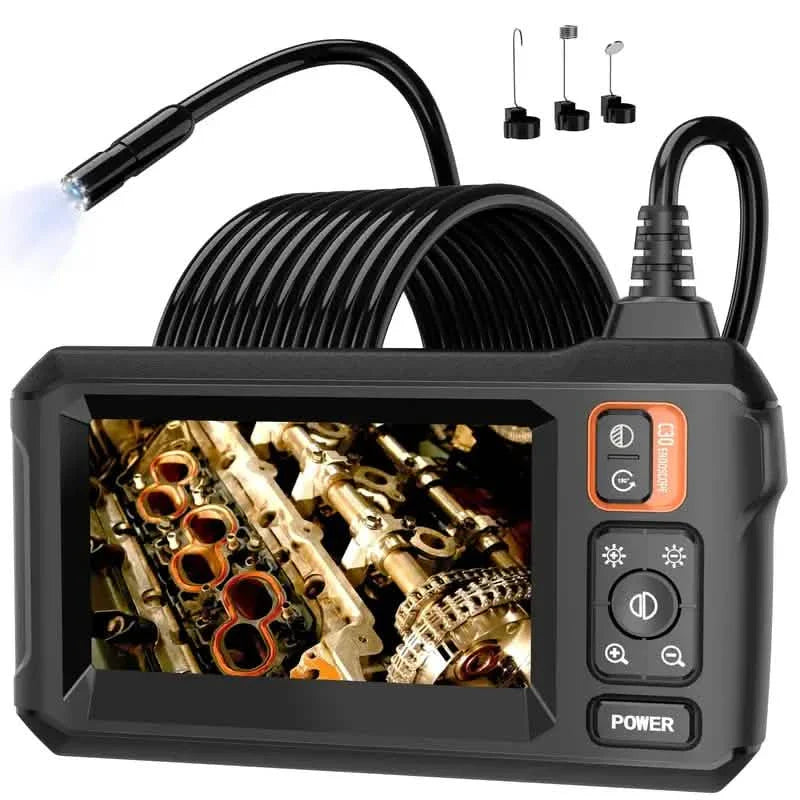 HD 1080P Borescope with 4.3" LCD Screen - Waterproof, Rechargeable Endoscope Camera