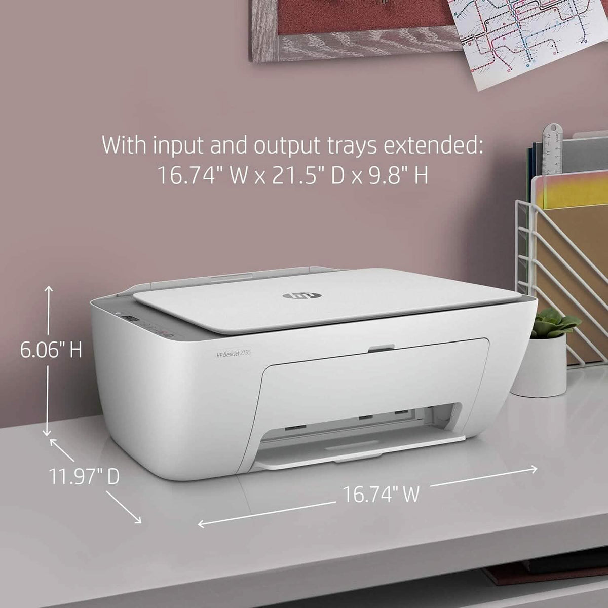 HP DeskJet 2755 All-in-One Inkjet Printer Scanner and Copier (Refurbished)