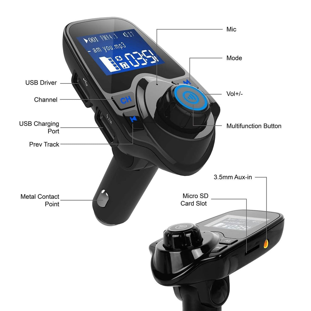 iMounTek Car Wireless FM Transmitter