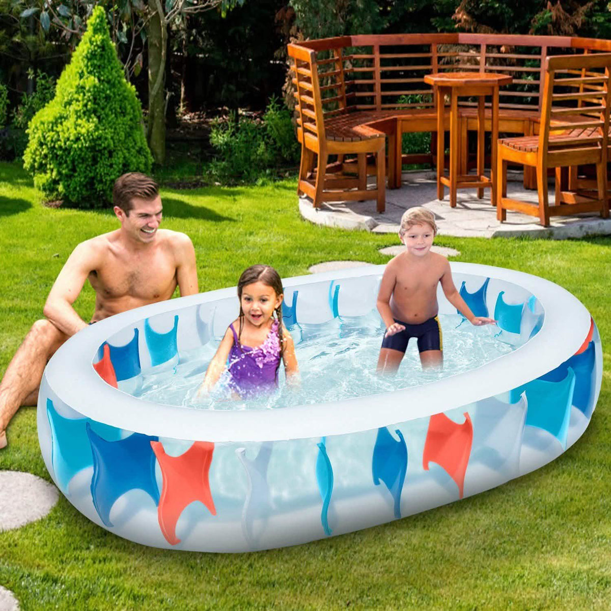 Inflatable Swimming Pool - 90x60x20"